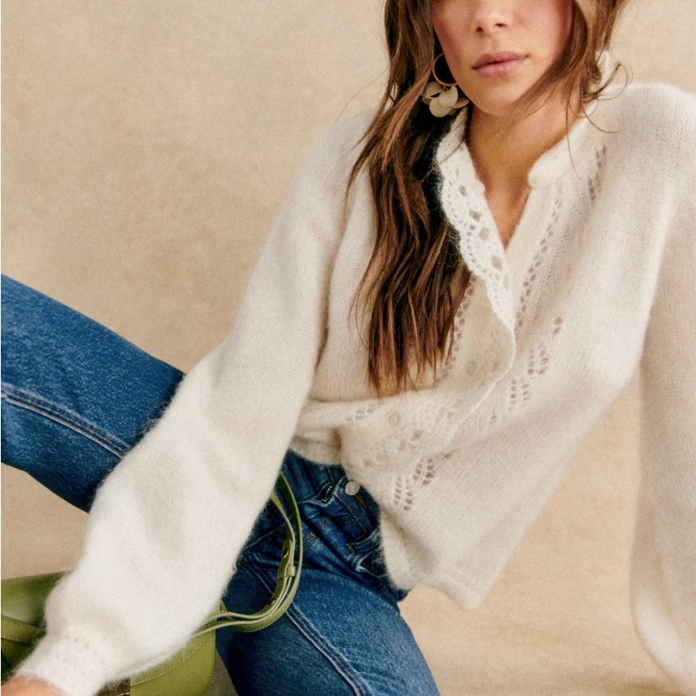 Sezane Angie Cardigan - XS Ecru